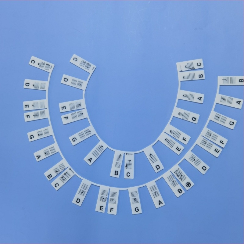 Kezdőknek szóló szilikon zongora matricák, 88 billentyűs klaviatúra hangsáv útmutató, kivágható, OPP zacskóban