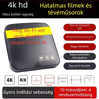 4K vezeték nélküli set-top box otthoni használatra, képernyő tükrözéssel és hálózati lejátszóval
