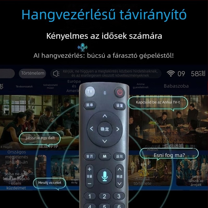 4K vezeték nélküli set-top box otthoni használatra, képernyő tükrözéssel és hálózati lejátszóval