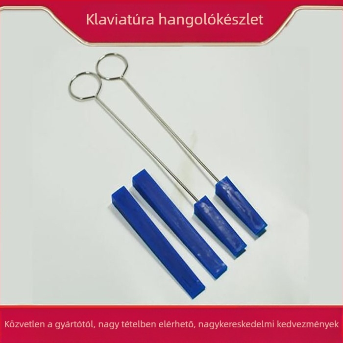 Zongora hangoló eszközök készlet, 6 darabos készlet, tartalmaz kézi hangoló eszközt, bőrös villa az elnýomításhoz, elnémító rúd, elnémító szalag