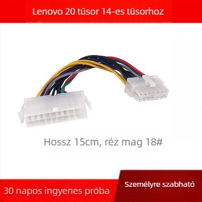 Lenovo adapter kábel 24-ről 10/12/14 pinre, rézmagú