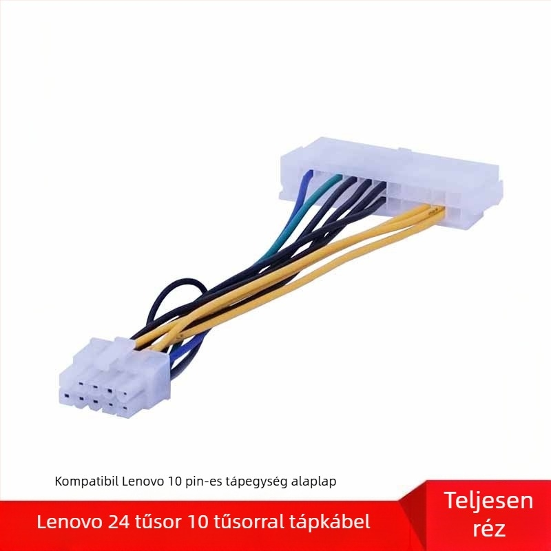 Lenovo adapter kábel 24-ről 10/12/14 pinre, rézmagú