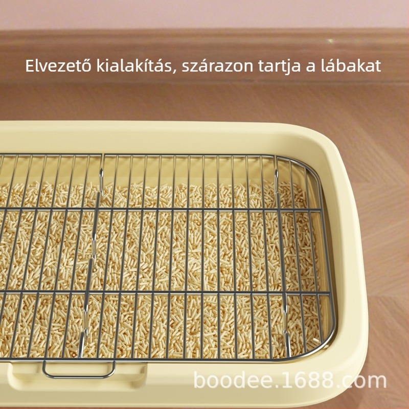 Kutyatoalett acélkeretes szerkezettel közepes és nagy testű kutyáknak, könnyen tisztítható, csúszásmentes