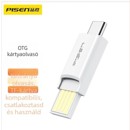 Pinsheng SW-H02 OTG adapter Apple-hez — Lightning to USB, Type-C konverter mobiltelefonokra és tabletekre, USB flash meghajtókhoz