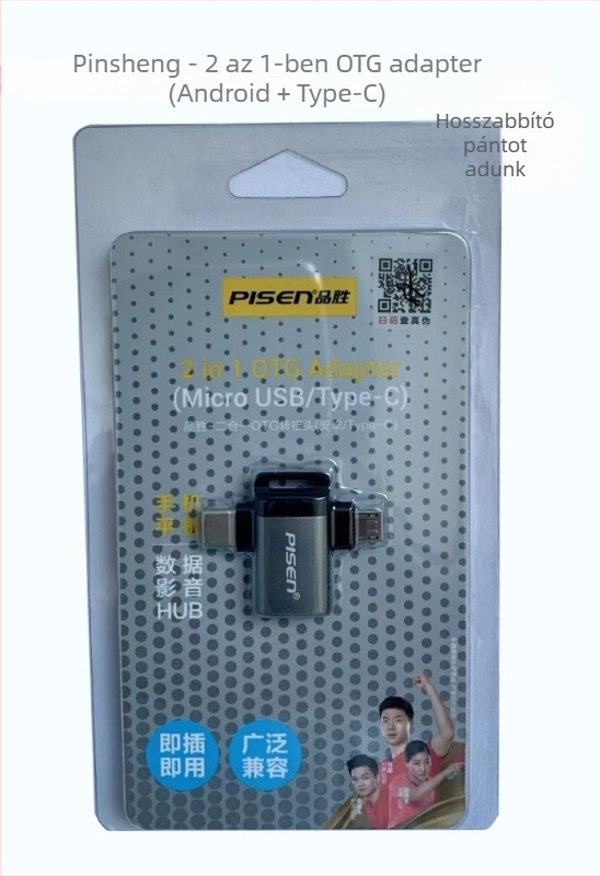 Pinsheng SW-H02 OTG adapter Apple-hez — Lightning to USB, Type-C konverter mobiltelefonokra és tabletekre, USB flash meghajtókhoz