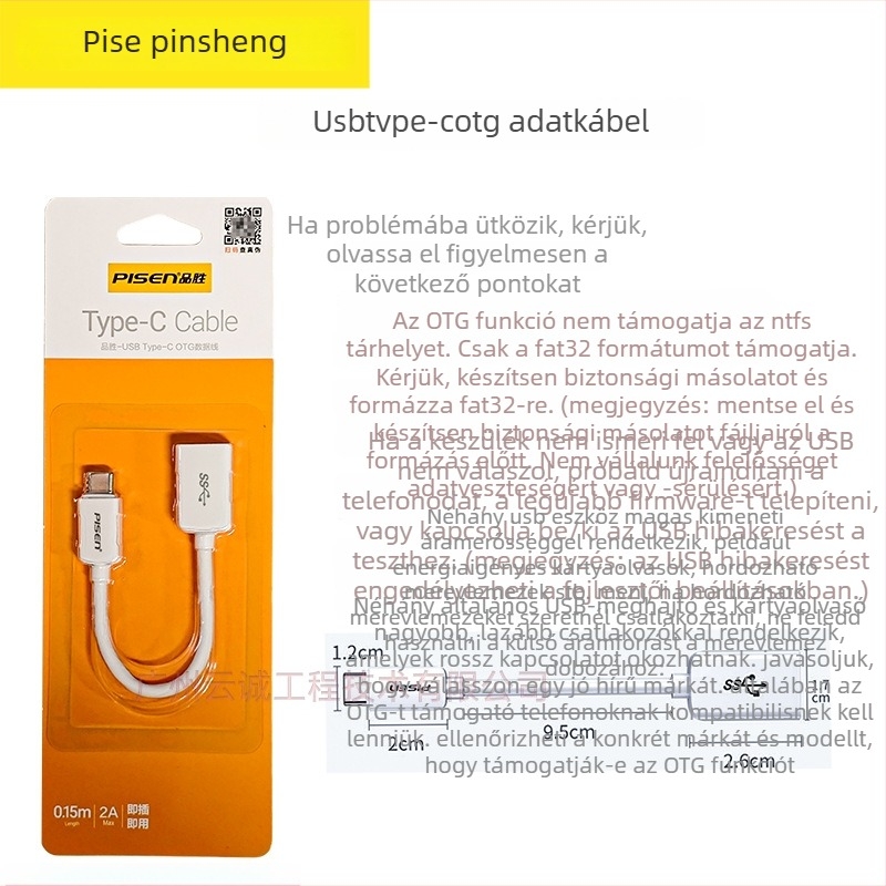 Pinsheng SW-H02 OTG adapter Apple-hez — Lightning to USB, Type-C konverter mobiltelefonokra és tabletekre, USB flash meghajtókhoz