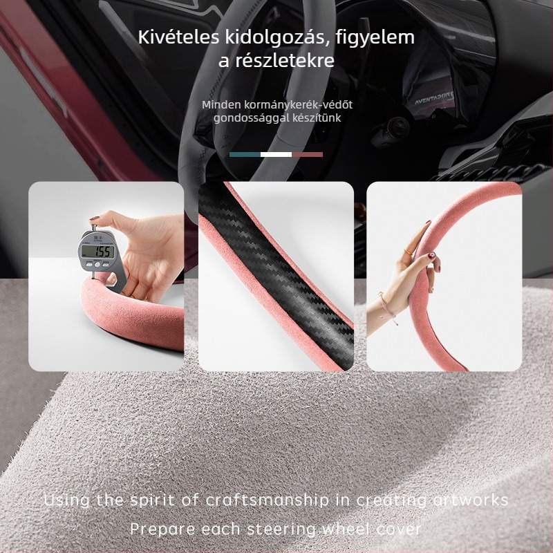Velúr kormánykerék huzat, kompatibilis BYD Qin Plus, Han EV, Song Plus, Tang, DM-i Yuan Pro, Dolphin, Seagull, Seal
