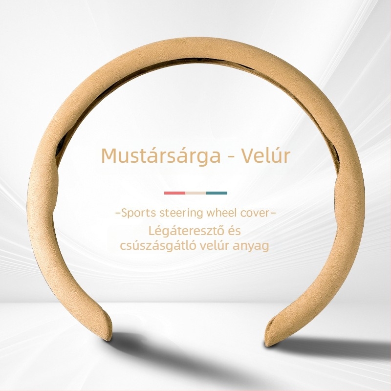 Velúr kormánykerék huzat, kompatibilis BYD Qin Plus, Han EV, Song Plus, Tang, DM-i Yuan Pro, Dolphin, Seagull, Seal