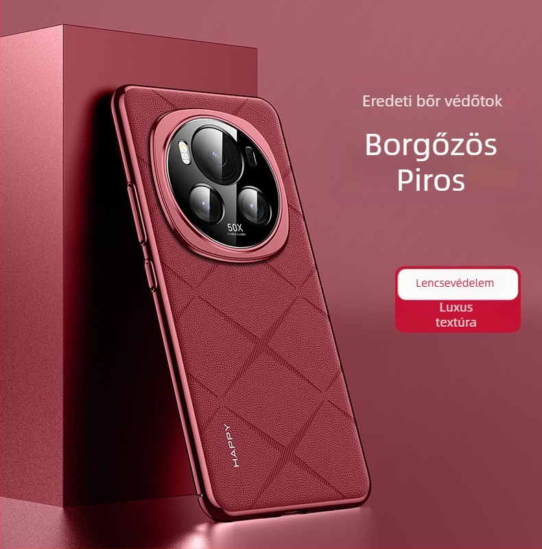 Glory Magic7 Pro védőtok – szintetikus bőr, elektroplasztált textúra, teljes lencse védelem, ütésálló, színek: fehér, piros, zöld, fekete.