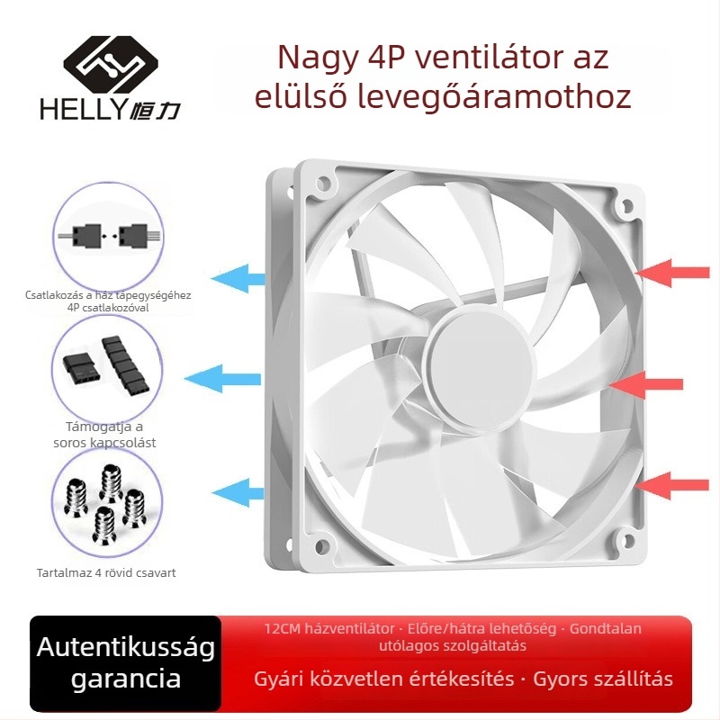 Notebook hűtőventilátor RGB világítással, laptopházhoz, légáramlásos hűtés