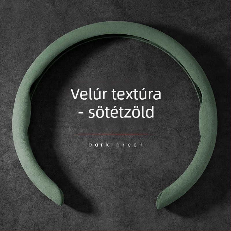 Velúr bőr kormánykerék borító, univerzális illeszkedés, Honda járművekhez, minden évszakban használható