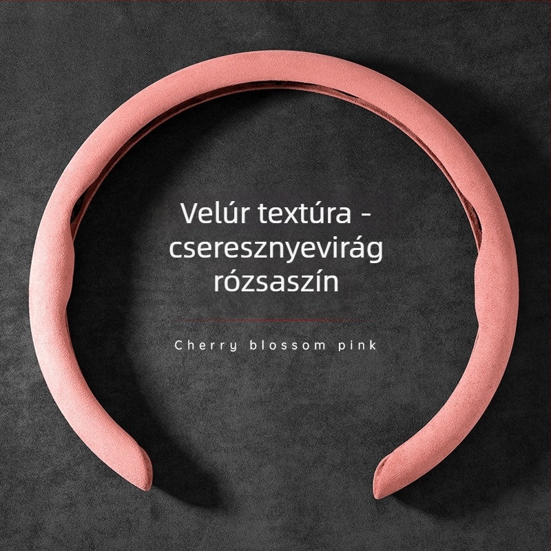 Velúr bőr kormánykerék borító, univerzális illeszkedés, Honda járművekhez, minden évszakban használható
