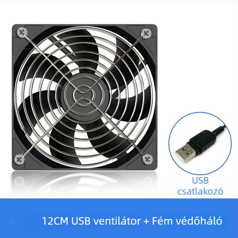 Notebook USB hűtőventilátor (ABS, hidraulikus csapágy, 1200 rpm, 18 dB, USB 1)