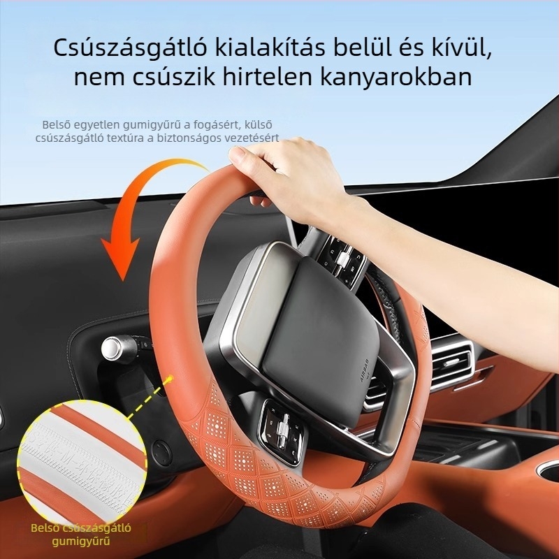 L6L7L8L9 kormánykerékvédő borítás, minden évszakhoz, perforált, csúszásmentes beltéri kiegészítő