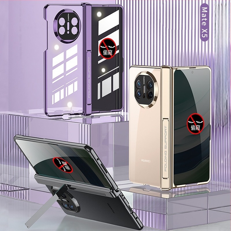Huawei MateX5 átlátszó TPU tok elektroplátolt felülettel, a hajtogatható kijelzőhöz, beépített kijelzővédő, teljes védelem