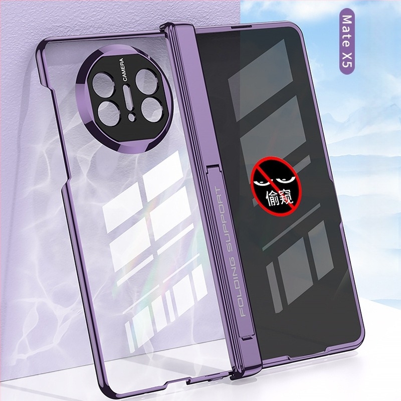 Huawei MateX5 átlátszó TPU tok elektroplátolt felülettel, a hajtogatható kijelzőhöz, beépített kijelzővédő, teljes védelem