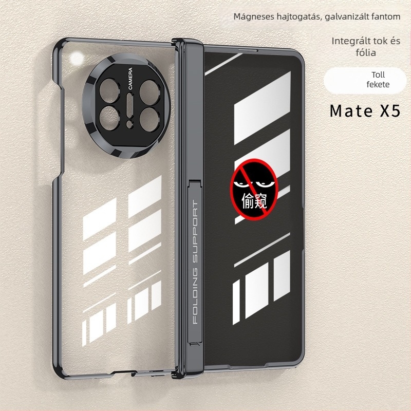 Huawei MateX5 átlátszó TPU tok elektroplátolt felülettel, a hajtogatható kijelzőhöz, beépített kijelzővédő, teljes védelem