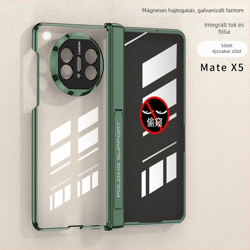 Huawei MateX5 átlátszó TPU tok elektroplátolt felülettel, a hajtogatható kijelzőhöz, beépített kijelzővédő, teljes védelem