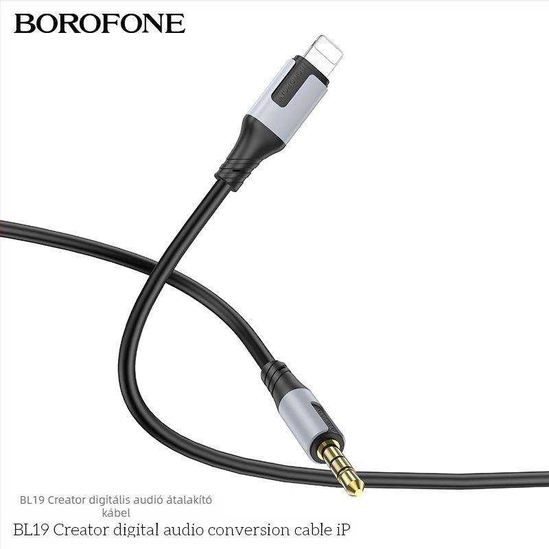 Borofone BL24 USB-C audio kábel, aranyozott, ónnal bevont réz vezetőmag, TPE külső, ROHS tanúsított