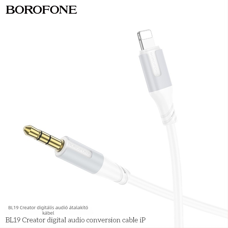Borofone BL24 USB-C audio kábel, aranyozott, ónnal bevont réz vezetőmag, TPE külső, ROHS tanúsított