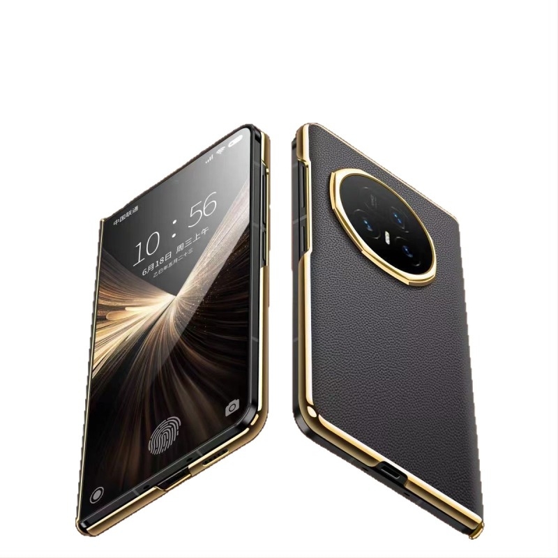 Honor MagicV5 telefonhoz készült ultra vékony bőrtok középső tengely védelemmel, hőelvezetés, ütésálló, üzleti minimalist stílus