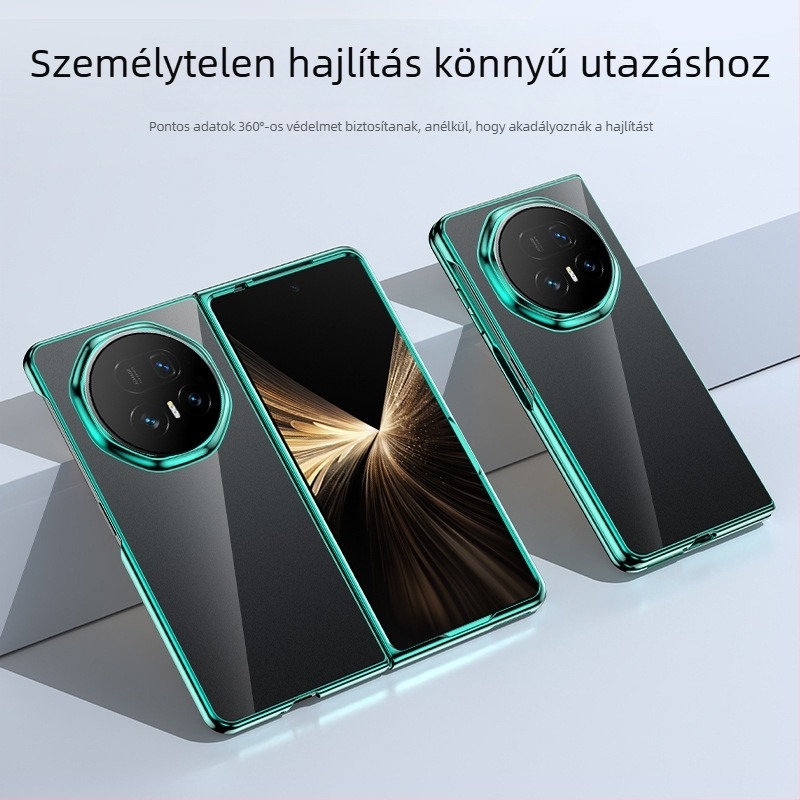HONOR MagicV5 elektroplatált PC tok – testreszabható, ütésálló, hőelvezetés, anti-ujjlenyomat