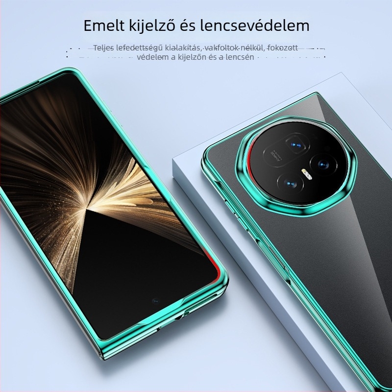 HONOR MagicV5 elektroplatált PC tok – testreszabható, ütésálló, hőelvezetés, anti-ujjlenyomat