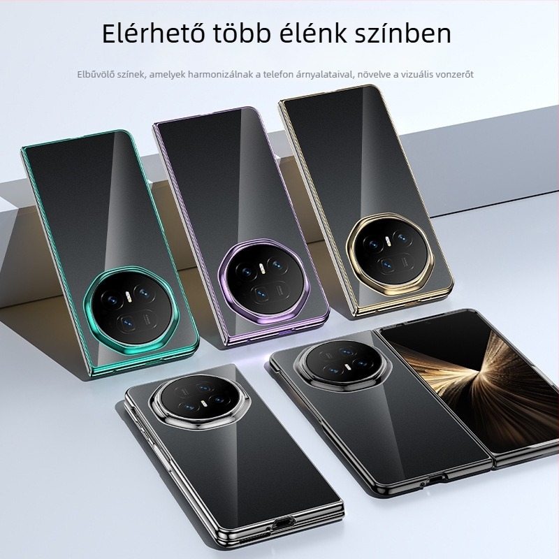 HONOR MagicV5 elektroplatált PC tok – testreszabható, ütésálló, hőelvezetés, anti-ujjlenyomat