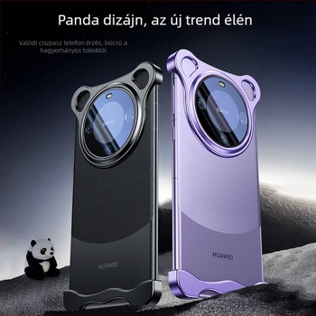 Huawei Mate70 keret nélküli telefonvédő alumínium-ötvözetből, ütésálló, lencsevédő fóliával, P70 Ultra