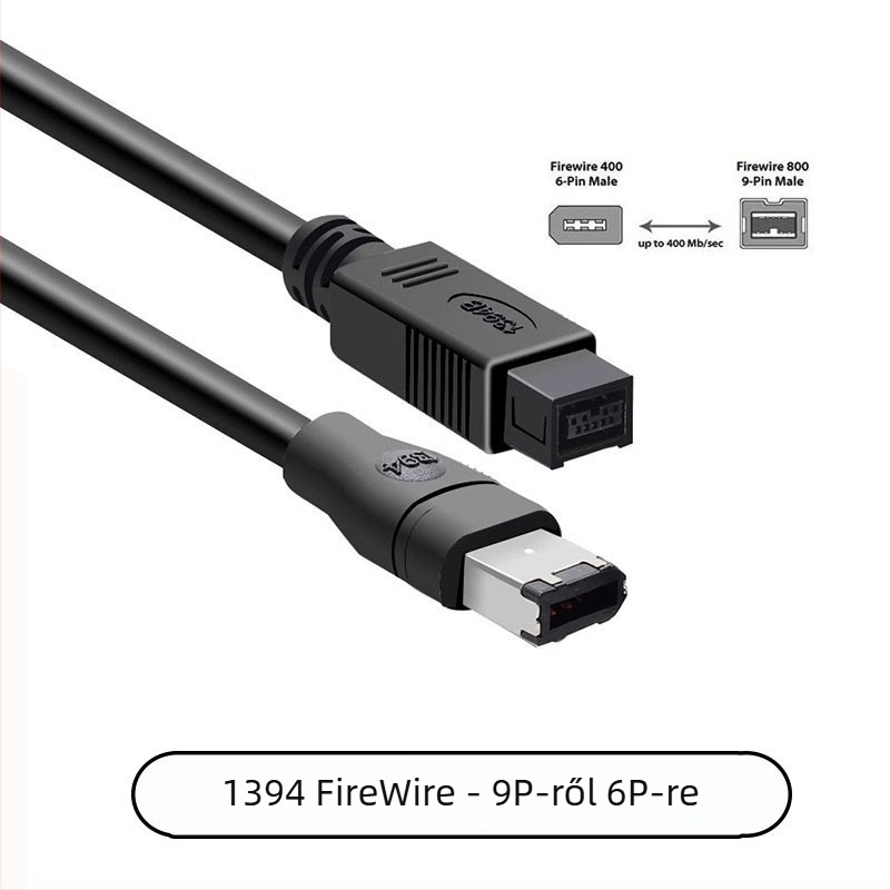 IEEE 1394A adapter kábel ipari kamerákhoz és capture kártyákhoz, FireWire 4P/6P/9P, réz vezető