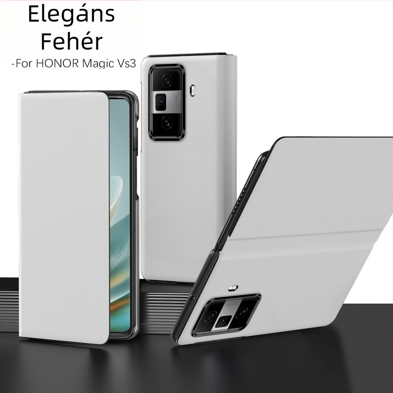 Honor Magic V3 telefonhoz tok összecsukható kijelzővel – teljes lefedettség, ütésálló, kopásálló, anyag PC + műbőr, mechanikai megmunkálás
