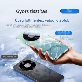 Teljes körű védőtok: luxus stílus, üveg anyag, Huawei-kompatibilis