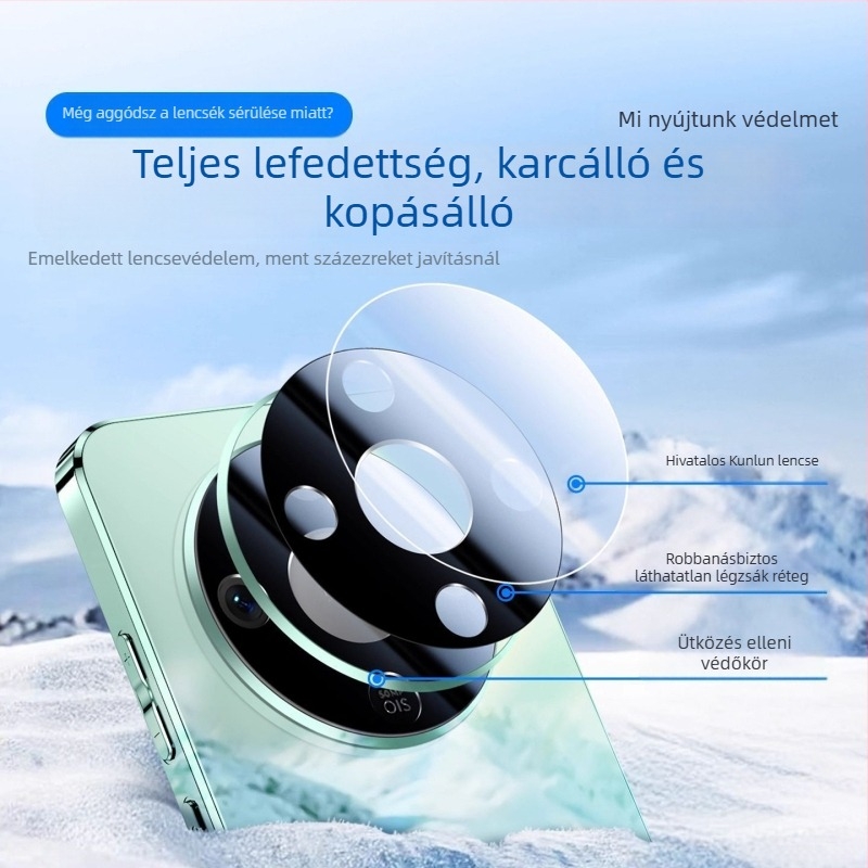 Teljes körű védőtok: luxus stílus, üveg anyag, Huawei-kompatibilis
