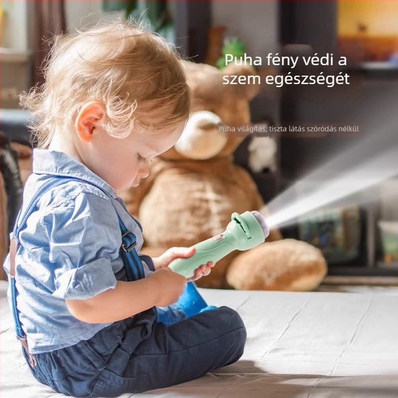 LED-projekciós gyerekjáték zseblámpa | dinamikus fényhatások | interaktív tanulás és vizuális fejlesztés | 15-35 éveseknek
