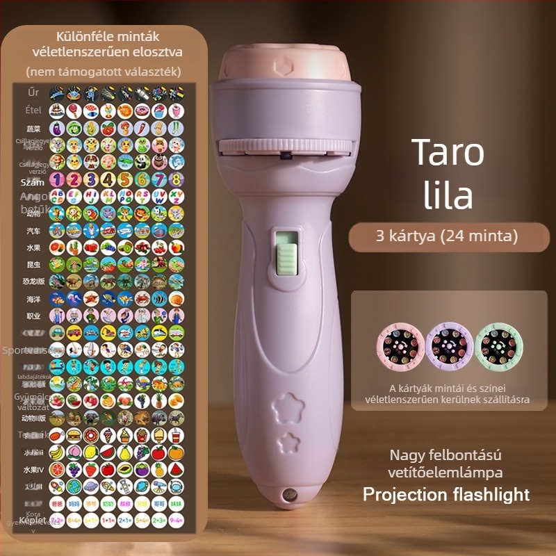 LED-projekciós gyerekjáték zseblámpa | dinamikus fényhatások | interaktív tanulás és vizuális fejlesztés | 15-35 éveseknek