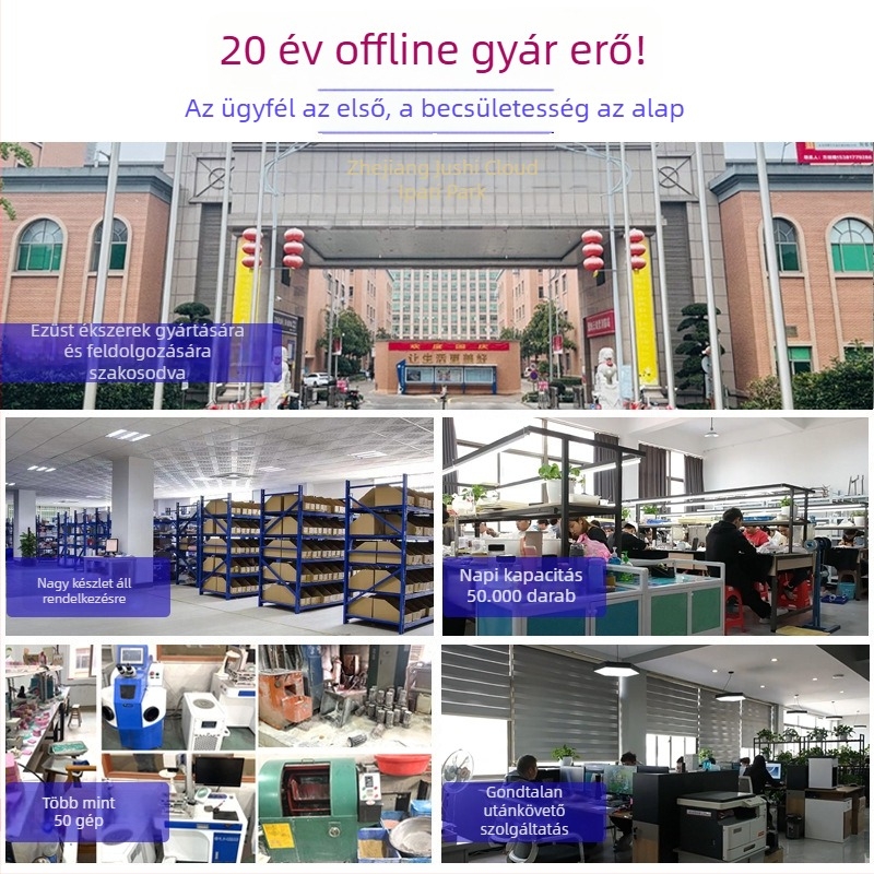 JOLLY'S fülbevalók • 99% tisztaságú ezüst • Geometriai forma • Tiszta ezüst fülbevaló tüske • Seiko megmunkálás