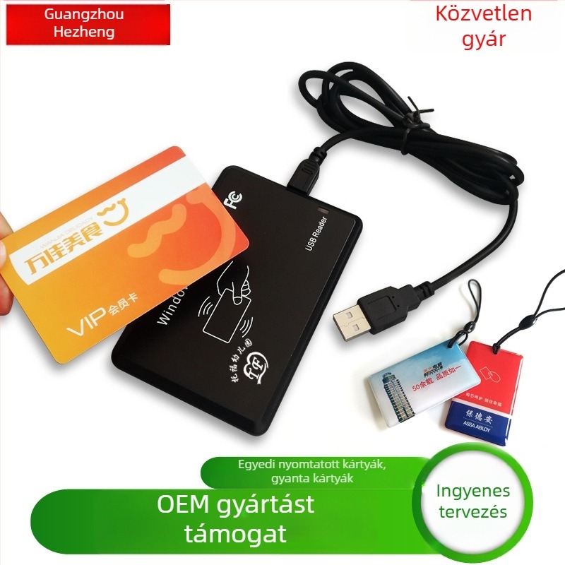 IC intelligens kártyaolvasó - érintés nélküli 13,56 MHz, 5V, 8K memória, olvasási idő 106 ms, kompatibilis M1/S50/S70 kártyákkal