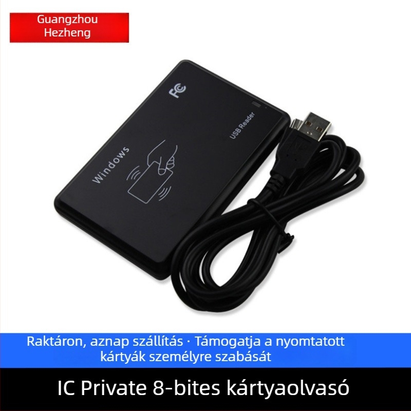 IC intelligens kártyaolvasó - érintés nélküli 13,56 MHz, 5V, 8K memória, olvasási idő 106 ms, kompatibilis M1/S50/S70 kártyákkal