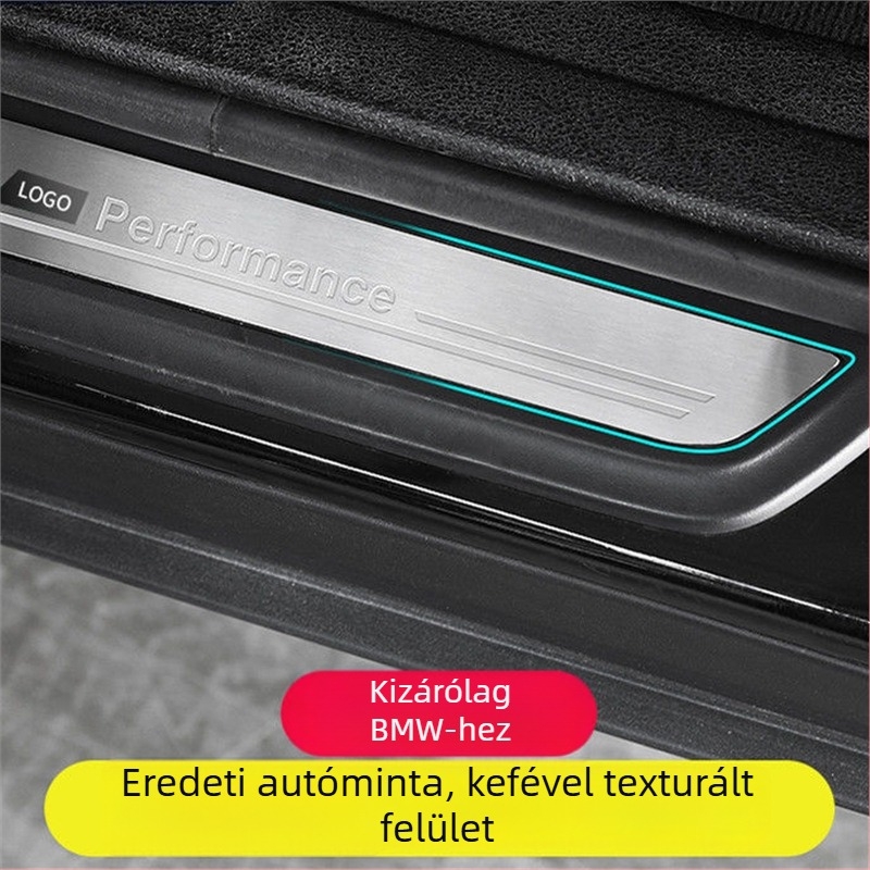 Kinracdine rozsdamentes acél ajtó küszöb díszléc BMW 3. és 5. sorozat, X3/X5/X6, automata váltó
