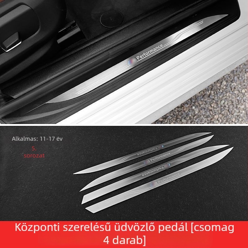 Kinracdine rozsdamentes acél ajtó küszöb díszléc BMW 3. és 5. sorozat, X3/X5/X6, automata váltó