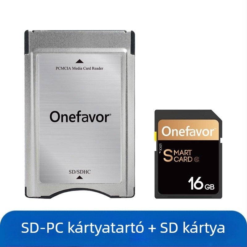 PCMCIA SD Kártya Olvasó Adapter CF-hez PC Card Sleeve, Műanyag, 15 g, Külső telepítés
