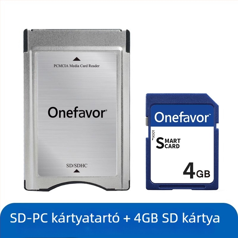 PCMCIA SD Kártya Olvasó Adapter CF-hez PC Card Sleeve, Műanyag, 15 g, Külső telepítés