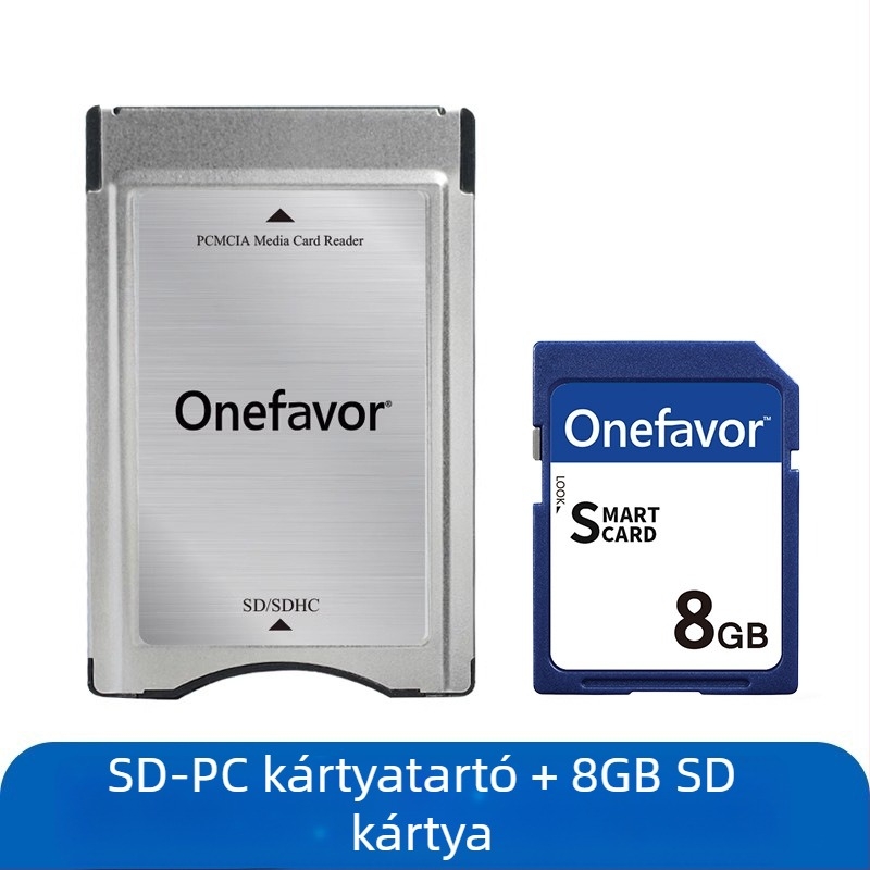 PCMCIA SD Kártya Olvasó Adapter CF-hez PC Card Sleeve, Műanyag, 15 g, Külső telepítés