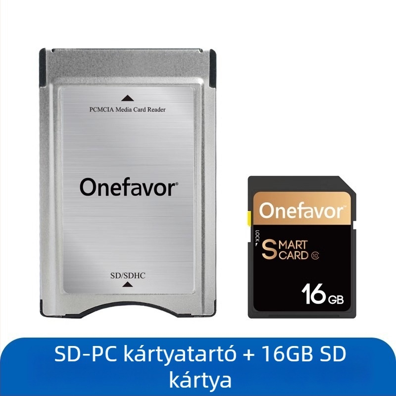 PCMCIA SD Kártya Olvasó Adapter CF-hez PC Card Sleeve, Műanyag, 15 g, Külső telepítés