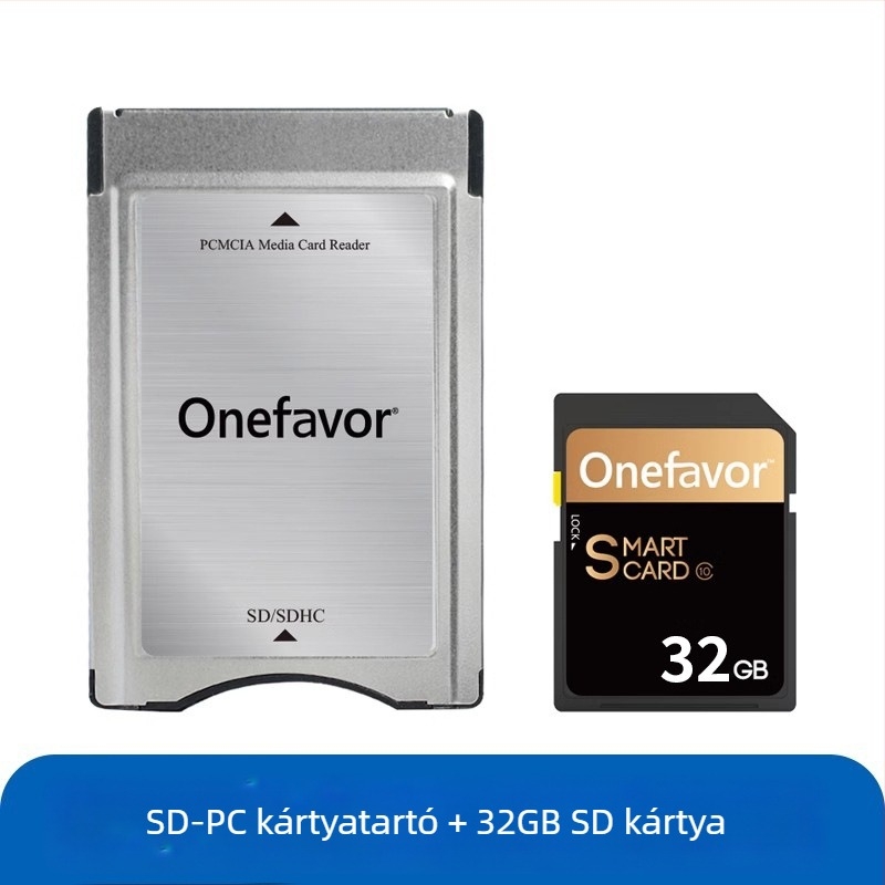 PCMCIA SD Kártya Olvasó Adapter CF-hez PC Card Sleeve, Műanyag, 15 g, Külső telepítés