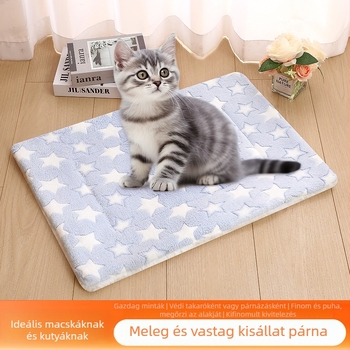Meleg kisállatfészek macska- és kutyaágy őszi–téli időszakra