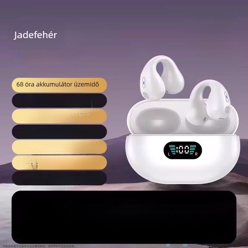 Bluetooth csontvezetéses fülhallgató, klipszes kialakítás, vezeték nélküli, 15 m hatótáv, 8+ óra üzemidő, Bluetooth 5.0, hívások és zene