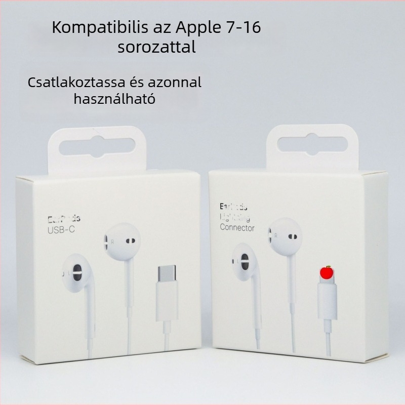 Type-C vezetékes fülhallgató Apple 7-16 Pro-hoz, In-Ear, 120 cm kábel, 110 dB érzékenység