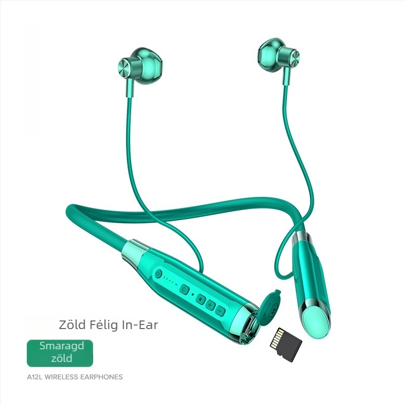 A12 Nyakpántos Bluetooth fülhallgató, Bluetooth 6.0, 10 m hatótáv, több mint 8 óra üzemidő, IPX5 vízálló, sztereó vezeték nélküli