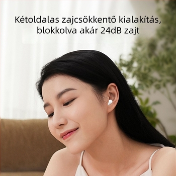 Vezeték nélküli fülhallgató, Bluetooth 5.3, 10 m hatótáv, 4–8 órás üzemidő, zajcsökkentés, alacsony késleltetés játékokhoz